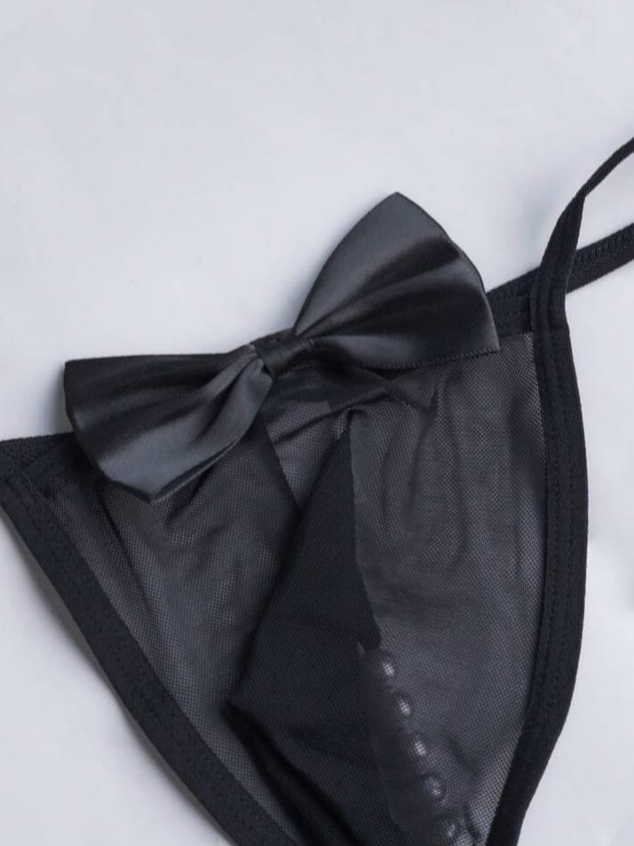 Gentleman Bow Accent Thong